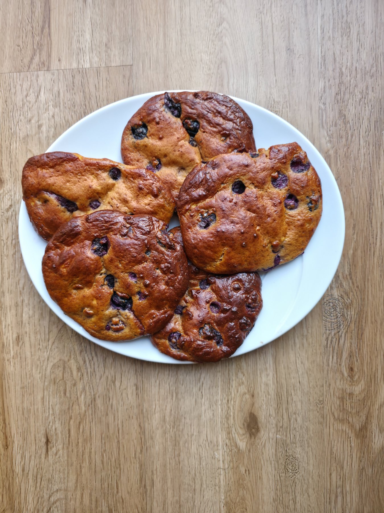 Cookies protéinés banane myrtilles