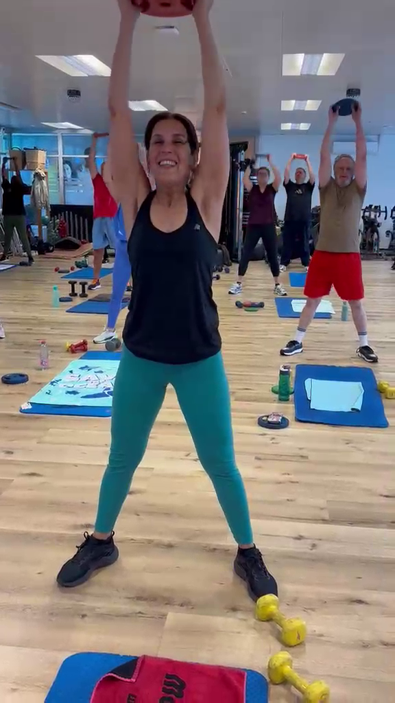 Cours collectif - exercice medicine ball