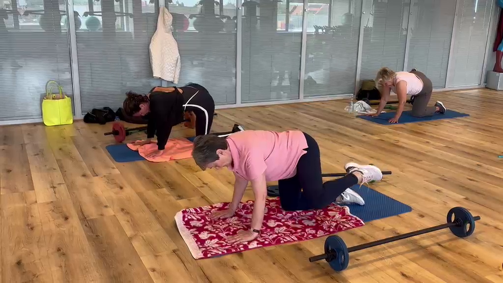 Groupe en gainage - cours Bahri Performance